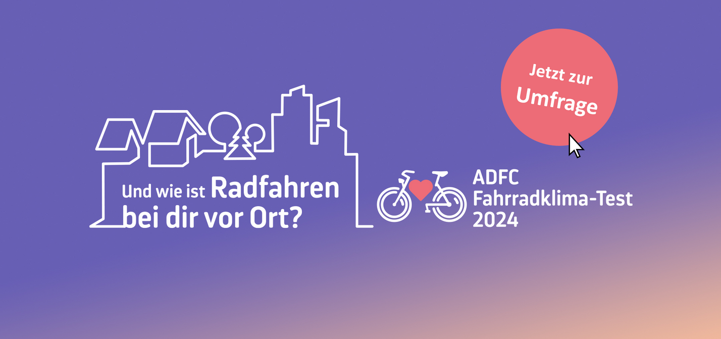Fahrradklimatest Keyvisual Mitmachen Fahrradklimatest Keyvisual Jetzt zur Umfrage
